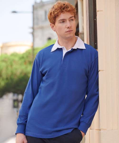 Long sleeve plain rugby shirt