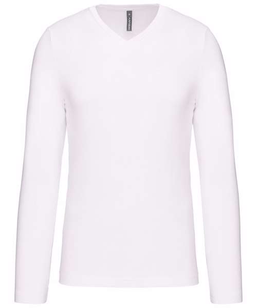 Men's long-sleeved V-neck T-shirt