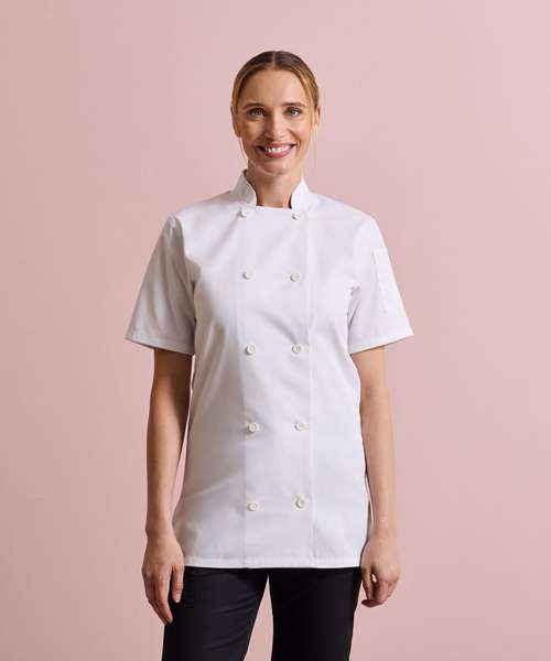 Women's short sleeve chef's jacket