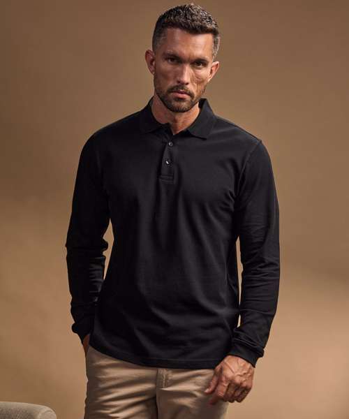 Luxury stretch long sleeve polo (1406)